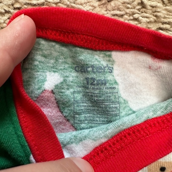Carters Christmas Pajama Set Size 12m - Picture 4 of 4